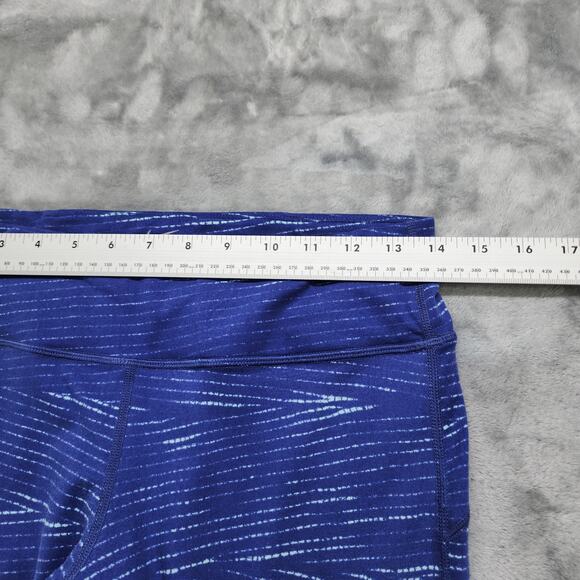 Nike Running Pants Womens M Blue Epic Run Training Legging Drawstring Zip Pocket - Picture 12 of 16